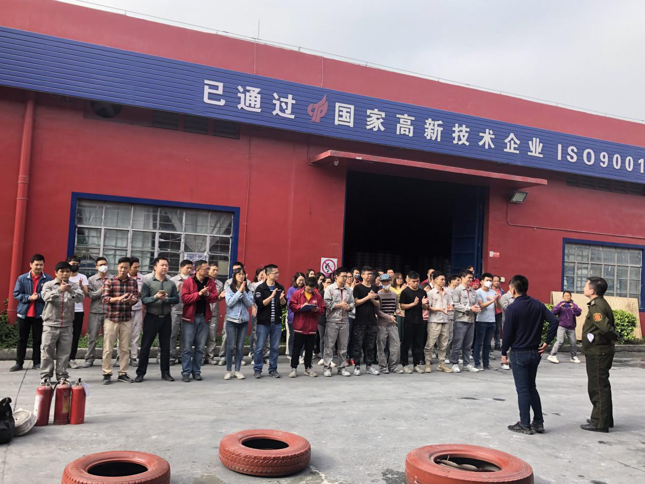 广州昊特建材有限公司年前消防演练，提高遇险应对能力