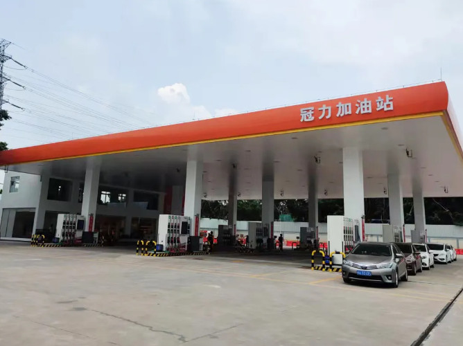 涂可诺漆|工程案例跟进|冠力加油站（金山大道店）